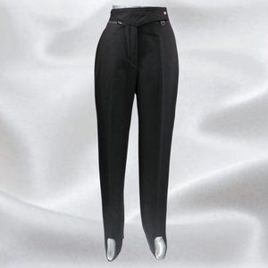OBERMEYER Black Stirrup Ski Pants in Size 10R